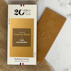 Tablette de chocolat blond lait caramélisé