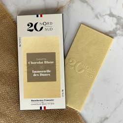 Tablette de chocolat blanc infusée à l'immortelle des dunes