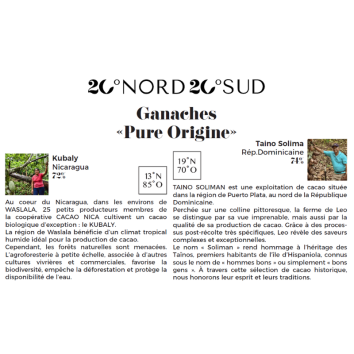 Ecrin de 15 bonbons ganaches - 20°Nord 20°Sud