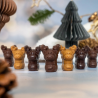 Mini rennes en chocolat bean to bar en scène