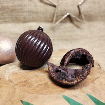 Boule de Noël Chocolat Noir